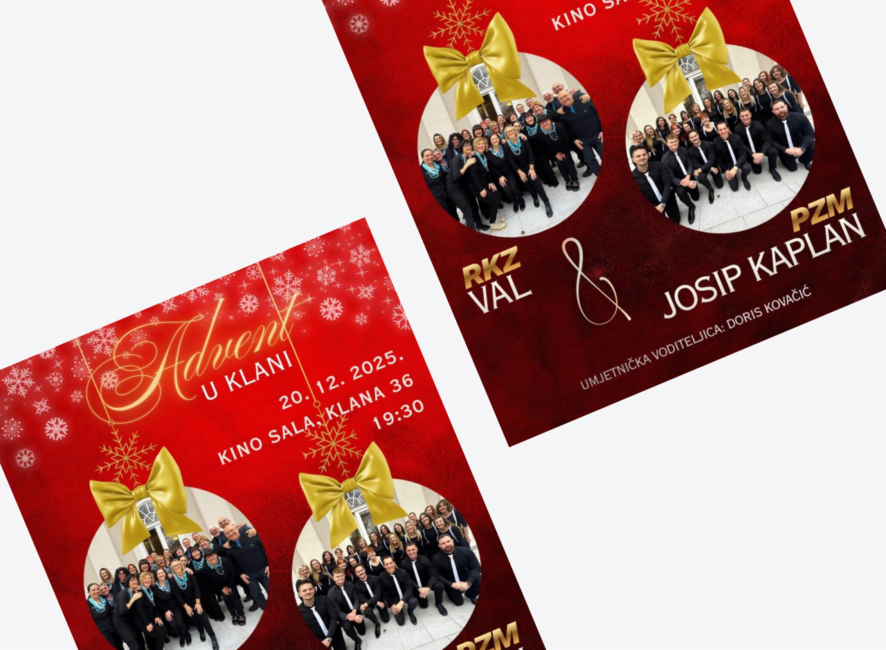 Zborski koncert RKZ-a Val i PZM-a Josip Kaplan u kinosali